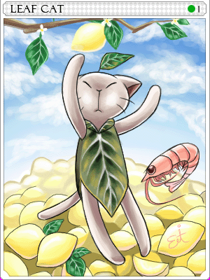 Leaf Cat Card